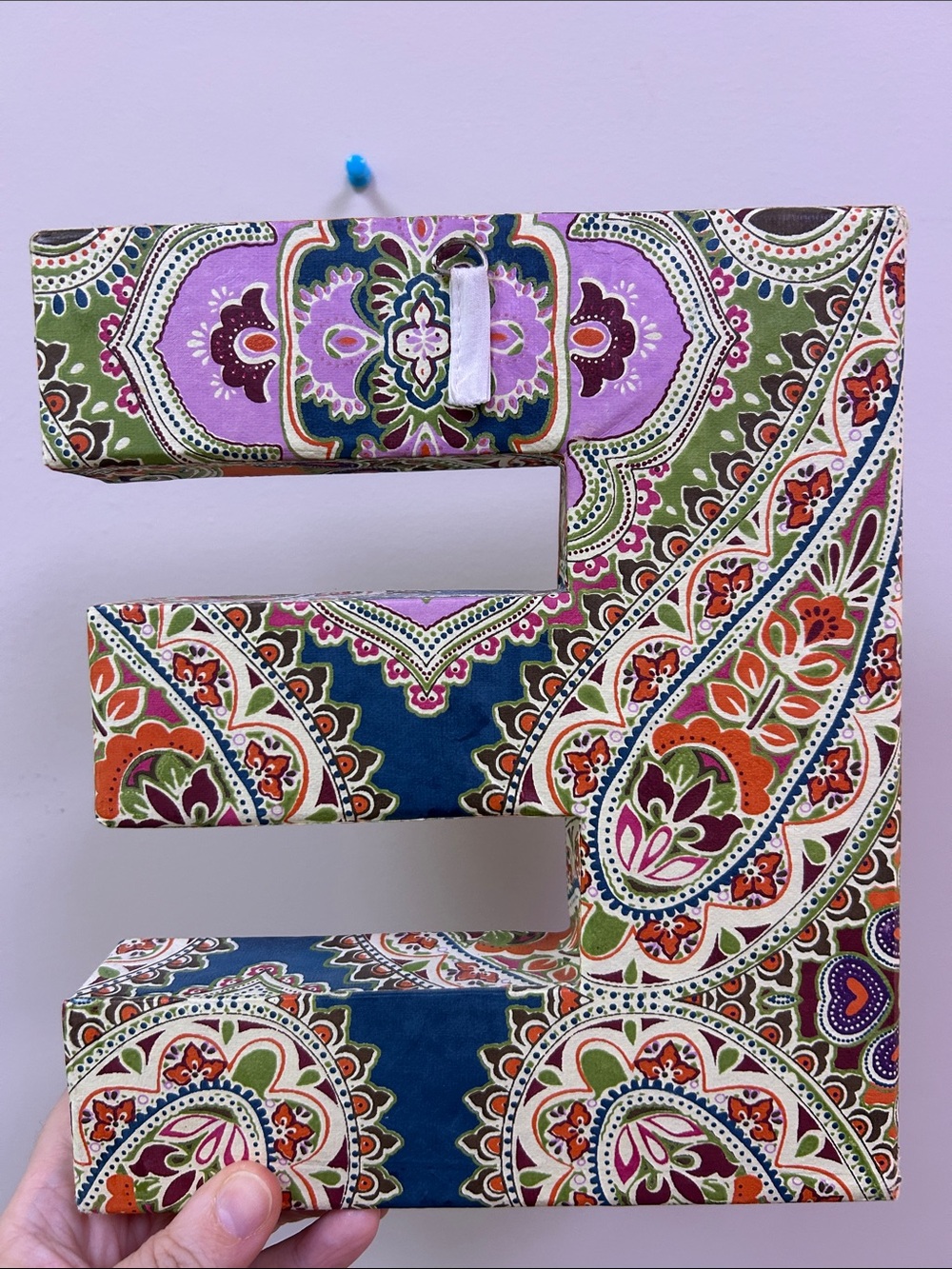 Decorative Patterned Letter E Wall Accent - Multicolor - Picture 2 of 7